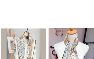 Hangzhou twill rhombus silk scarf for women, elegant printed neck scarf autumn shawl.