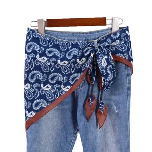 Γυναικείο μαντήλι paisley μέσης τζιν παντελόνι αξεσουάρ πολυεπίπεδη μόδα νέο σχέδιο