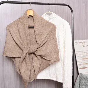 Donna lavorato a maglia lana triangolo scialle inverno caldo spesso sciarpa collo soprabito nuovo