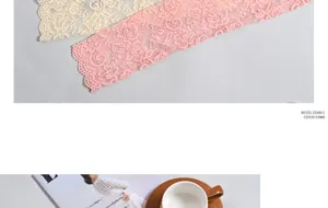 Lace ice silk sun protection sleeves detail, summer breathable arm covers for women.