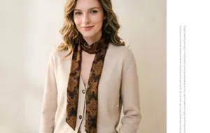 Nuovo foulard lungo e stretto in stile coreano da donna, nastro stampato vintage.