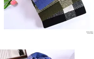Autumn winter imitation cashmere couple scarf classic plaid thick warm shawl fringe.