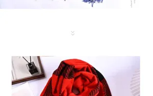Classic plaid cashmere feel couple scarf autumn winter thick warm shawl tassel fringe scarf