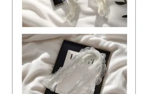 French romantic style white lace ribbon scarf sweet ruffled long decorative belt new trend