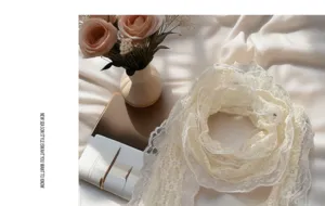 French romantic fairy lace ribbon sweet pleated long decorative waist belt neckerchief