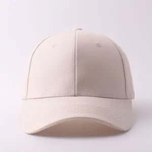 Gorra de béisbol clásica de algodón liso, sombrero de sol con ala curvada para uso diario.