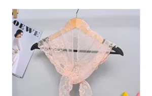 Spring summer lace embroidered triangle scarf women fashion vintage decorative mesh neckerchief detail.