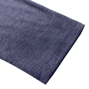 Herren Langarm T-Shirt Manschette Detail, weicher Melangestoff, saubere Naht, Oberteil.