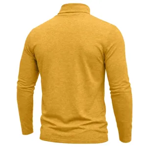 Herren Herbst Winter Rollkragen Langarm T-Shirt, lässige Slim Fit einfarbige Thermo Unterwäsche Top.