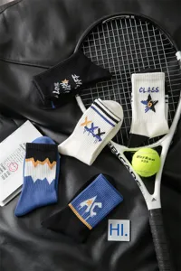 Heren trendy middelhoge sportsokken, ademende katoenen casual streetwear sokken voor jeugd en heren.