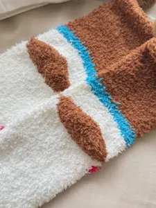 Inverno spessa pile corallo calzini donna simpatico bassotto orecchie morbide calde casa pavimento