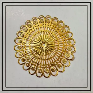 Golden filigree evil eye plate ornament for sashimi and seafood plating decoration