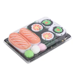 Japanische kreative Socken im Sushi-Lachs-Design in einer Geschenkbox-Verpackung
