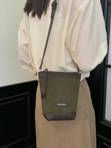 Stylish minimalist women cross-body phone bag autumn new single shoulder messenger bag green