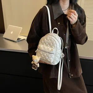 Minimalistische gewatteerde dames mini rugzak casual studenten schooltas stijlvolle forensendagtas