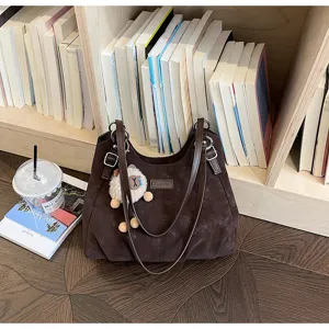 Borsa a tracolla retro grande capacità vintage borsa tote casual per lavoro quotidiano