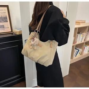 Borsa a tracolla tote vintage grande capacita da donna, elegante borsa casual da lavoro.