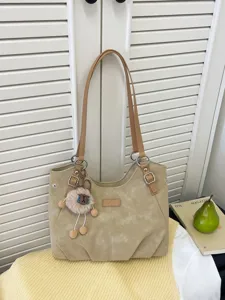Grande capacità vintage donna borsa a spalla casual elegante borsa shopper giornaliera