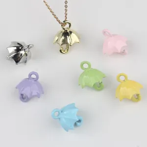 Zinc Alloy Painted Colorful Umbrella Pendant Charms For DIY Necklace Bracelet Earring Jewelry Making Accessories Supplies