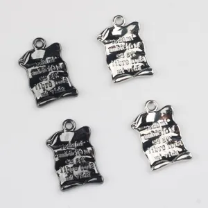Colgantes de metal con placa de pergamino irregular de aleación para collares y DIY.