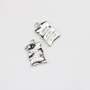 Colgante cuadrado irregular de aleación charm DIY collar pulsera accesorios detalle vista