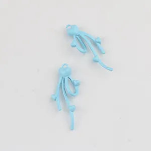 Ciondolo fiocco in lega azzurro ciondoli per gioielli fai da te cuore accessori collana bracciale.