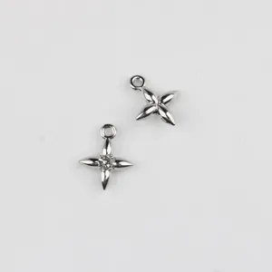 Pendentif étoile en alliage argenté pour la fabrication de bijoux DIY colliers