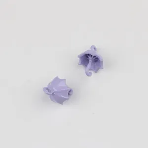 Detail view of cute mini purple umbrella alloy charms, perfect for DIY jewelry crafting.