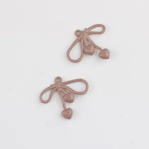 Alloy painted bow pendant DIY jewelry accessories necklace bracelet charm components