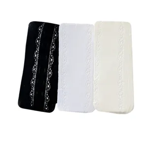 Japanese Lolita lace tights for women, cute heart side hollow sheer pantyhose 3-pack.