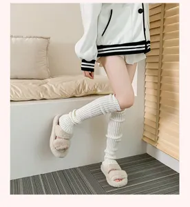 Chauffe-jambes en tricot pour femmes filles automne hiver mignonnes longues chaussettes.