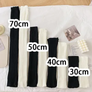 Jambières en tricot style japonais chaussettes longues slouchy automne hiver chaud