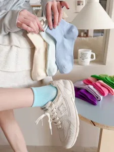 Damen atmungsaktive Netz-Kurzsocken Frühling Sommer bunte lässige bequeme Socken