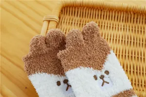 Winter süße Cartoon Tier Korallenfließ Damen Socken verdickt warme Schlafsocken Hauptbild