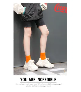 Calzini a metà gamba tinta unita stile coreano donna trendy casual traspirante comodo