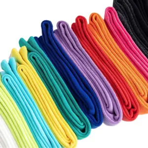 Bunte Bonbonfarben Kniestrümpfe Baumwolle Einfarbig Neon Stacking Socken Damen Lang 1Paar
