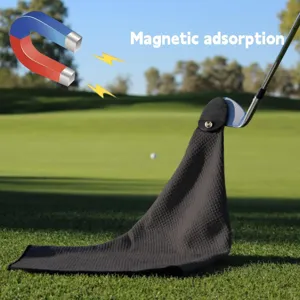 High-quality magnetic microfiber golf towel with waffle texture for cleaning