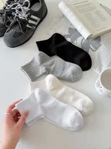Damen atmungsaktive Mesh Sport-Kurzsocken, Fruehling Sommer duenne Freizeitsocken aus Baumwolle.