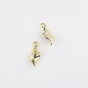 Petits pendentifs coquillage doré en alliage pour bracelets colliers bijoux faits à la main.