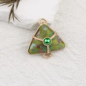 Chinese style song brocade zongzi pendant diy accessory fine detail close up craft charm