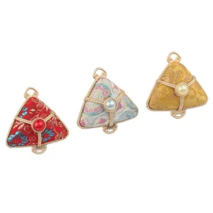New Chinese Song brocade Zongzi pendant DIY accessories keychain bag charms set of three