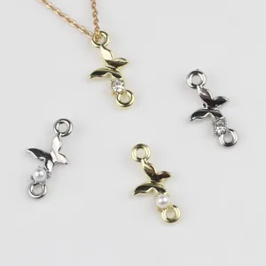 Papillon Bijoux Connecteur Charmes Alliage Strass Perle Artificielle Bricolage Bracelet Collier Composants Fournitures Artisanales Pendentifs