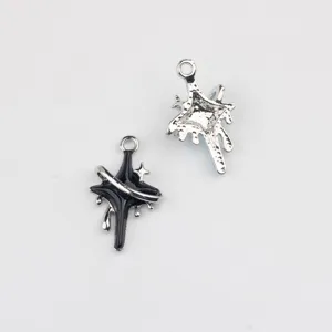 Ciondolo stella croce in lega goccia d'olio accessori per gioielli DIY collana bracciale
