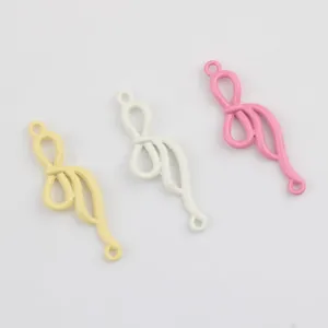 Conectores de lazo pintados en aleación doble bucle DIY pulsera collar pendientes piezas