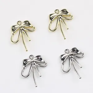 Alloy bow charms pendant DIY jewelry making accessories for handmade necklaces bracelets earrings.