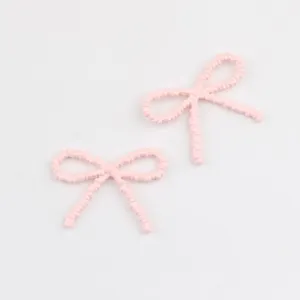 Rosa Legierung Schleife Anhänger Detail, ideal für DIY Schmuckherstellung Ketten.