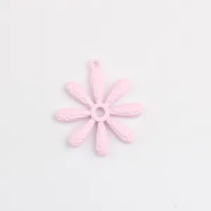 Pink Alloy Daisy Pendant DIY Necklace Bracelet Earring Jewelry Accessory Cute Floral Charm
