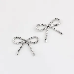 Silberne Legierung Schleife Anhänger Charms für DIY handgemachte Armbänder Halsketten Schmuck
