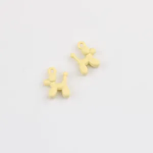 Mini alloy balloon dog charm detail shot, ideal for DIY bracelets, necklaces, and earrings.