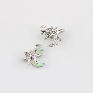 Legierung Harz Mond Schmetterling Delfin DIY Schmuck Anhänger Zubehör Komponente Detail